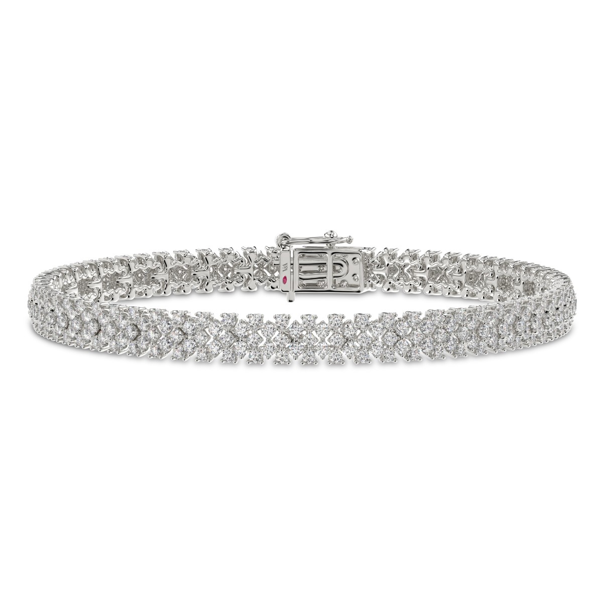 14K WHITE GOLD 3 1/2CT ROUND DIAMOND LADIES BRACELET 14K WHITE GOLD 3 1/2CT ROUND DIAMOND LADIES BRACELET