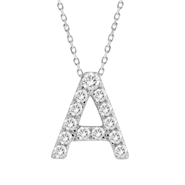 14K WHITE GOLD 1/10CT ROUND DIAMOND LADIES PENDANT...
