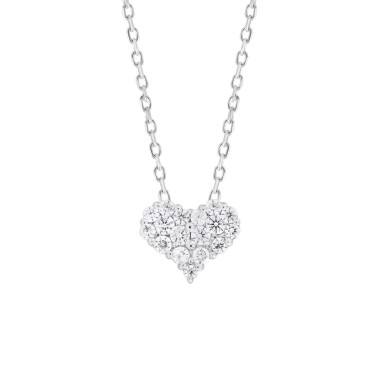 14K WHITE GOLD 1/3CT ROUND DIAMOND LADIES PENDANT WITH CHAIN 