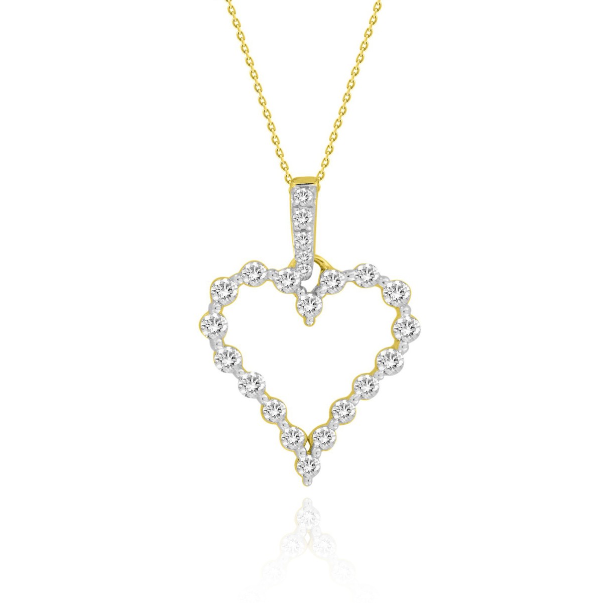 14K YELLOW GOLD 1/4CT ROUND DIAMOND LADIES PENDANT WITH CHAIN 14K YELLOW GOLD 1/4CT ROUND DIAMOND LADIES PENDANT WITH CHAIN