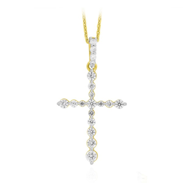 14K YELLOW GOLD 1/2CT ROUND DIAMOND LADIES PENDANT...