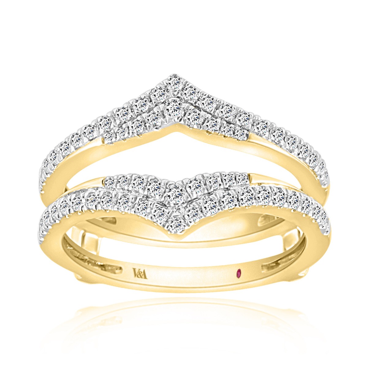 14K YELLOW GOLD 1/2CT ROUND DIAMOND LADIES WRAP RING 14K YELLOW GOLD 1/2CT ROUND DIAMOND LADIES WRAP RING