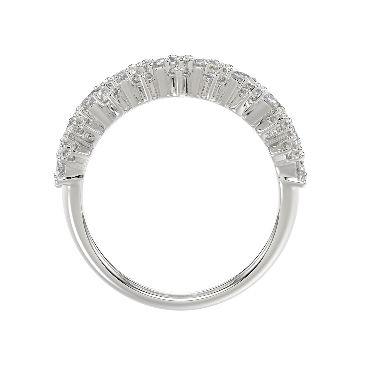 14K WHITE GOLD 3CT ROUND/OVAL DIAMOND LADIES RING 