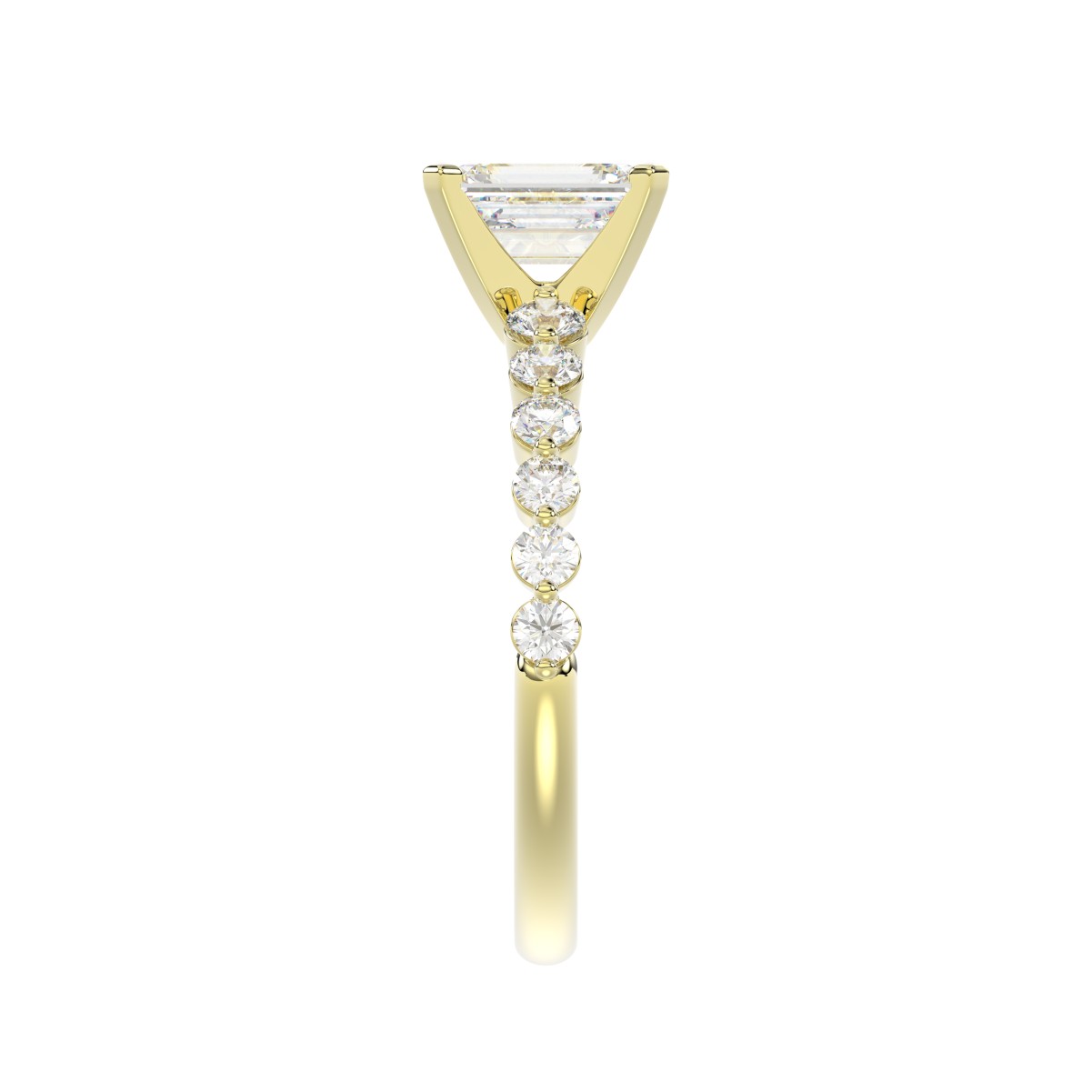 14K YELLOW GOLD 1/2CT ROUND DIAMOND LADIES SEMI MOUNT RING(CENTER STONE MOUNT EMERALD DIAMOND 1CT) 14K YELLOW GOLD 1/2CT ROUND DIAMOND LADIES SEMI MOUNT RING(CENTER STONE MOUNT EMERALD DIAMOND 1CT)