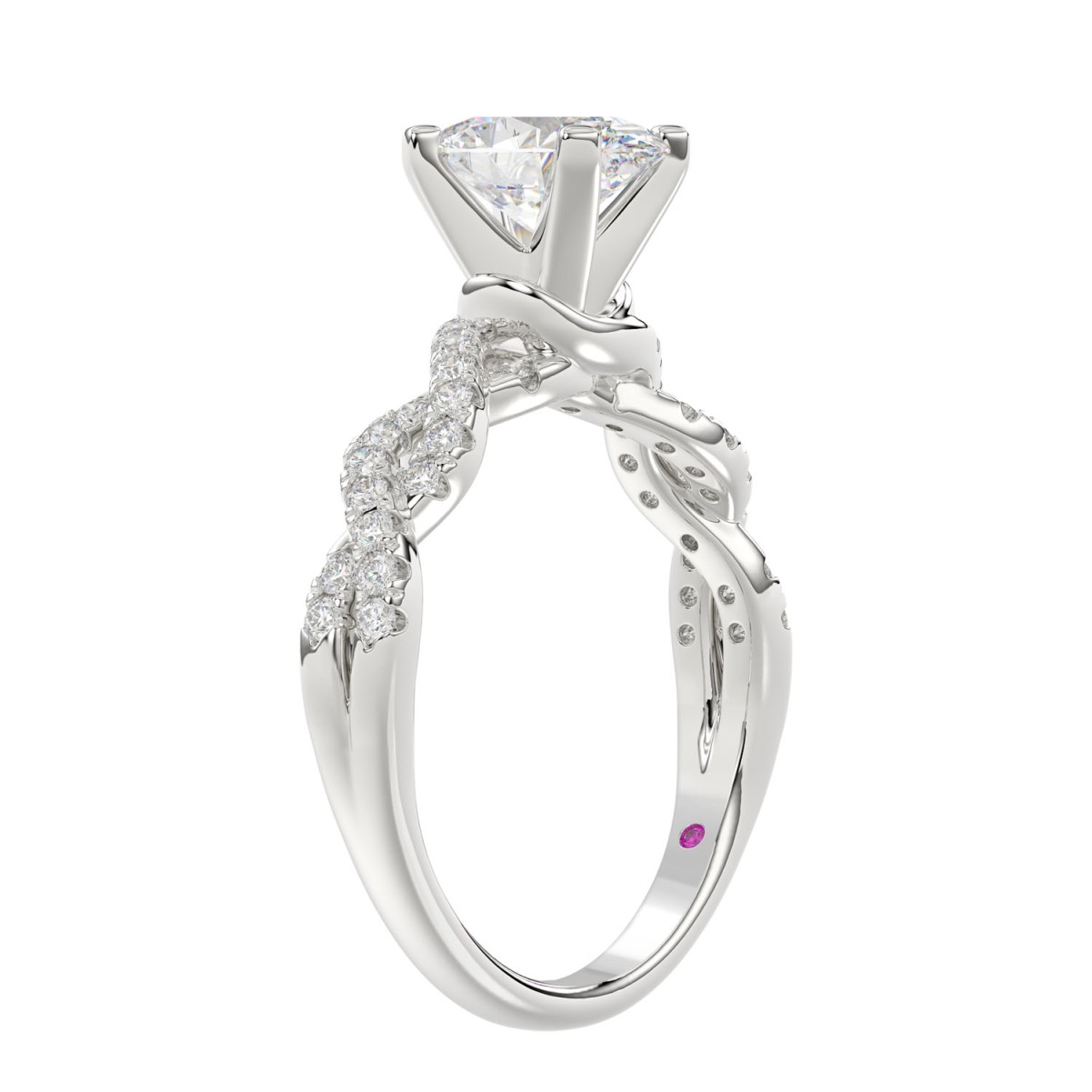 14K WHITE GOLD 1/4CT ROUND DIAMOND LADIES SEMI MOUNT RING(CENTER STONE MOUNT OVAL DIAMOND 1CT 14K WHITE GOLD 1/4CT ROUND DIAMOND LADIES SEMI MOUNT RING(CENTER STONE MOUNT OVAL DIAMOND 1CT