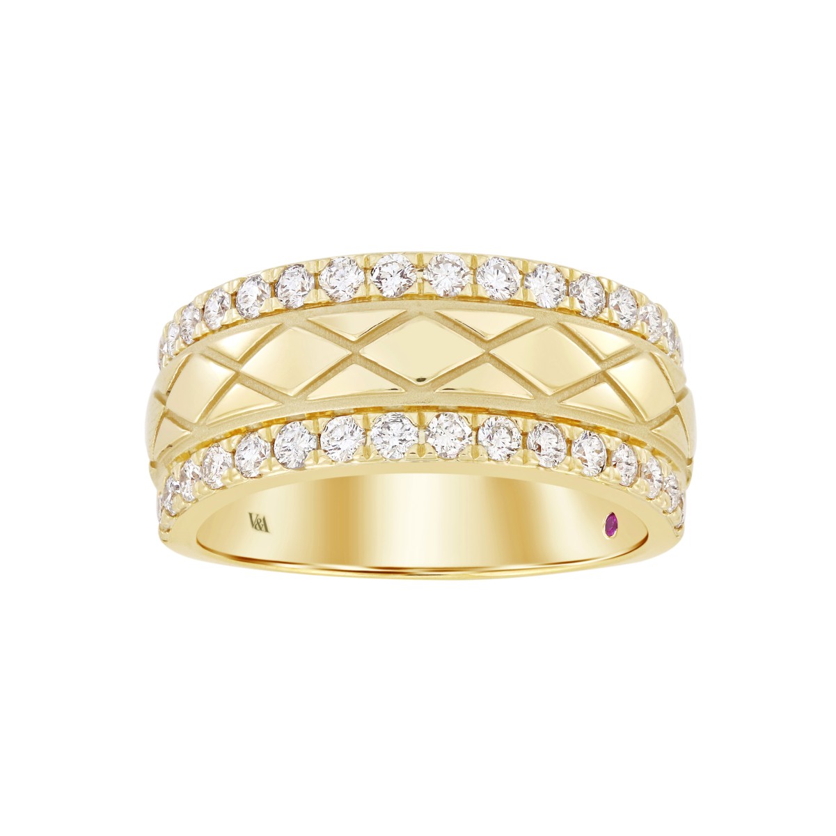 14K YELLOW GOLD 1CT ROUND DIAMOND MEN'S BAND 14K YELLOW GOLD 1CT ROUND DIAMOND MEN'S BAND