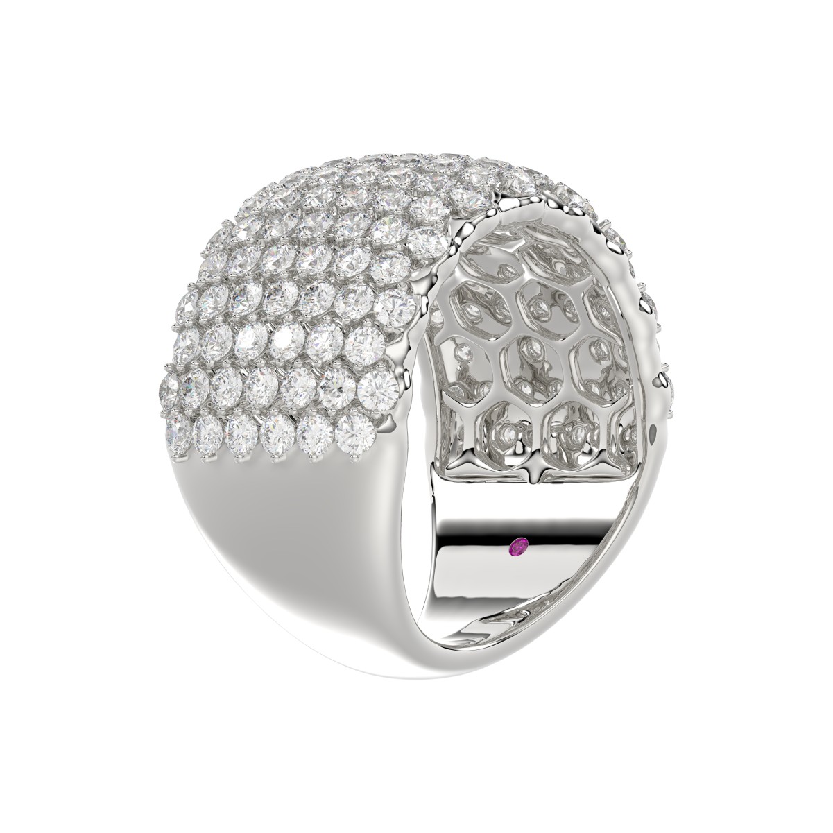 14K WHITE GOLD 2 1/4CT ROUND DIAMOND LADIES BAND 
