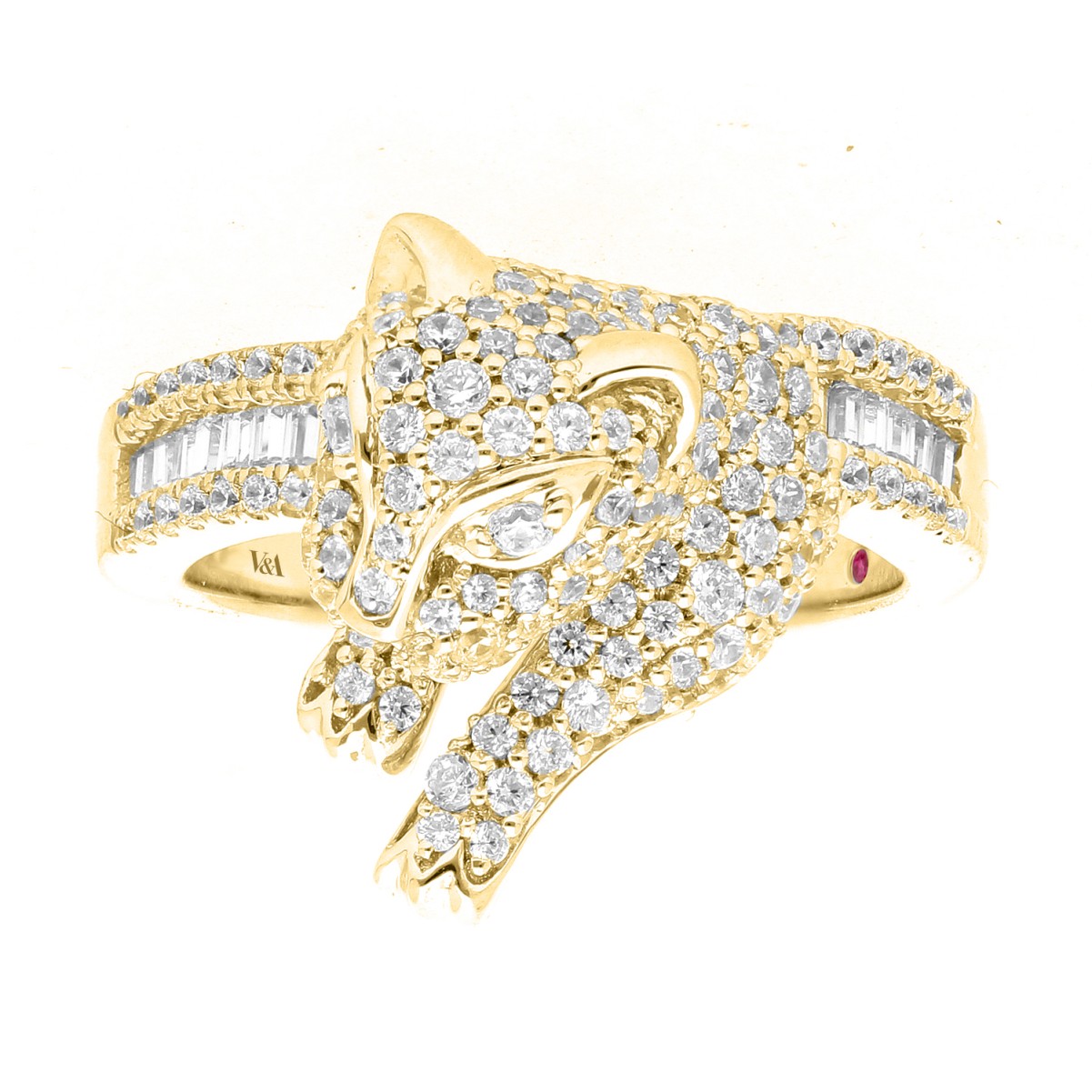 14K YELLOW GOLD 1 1/4CT ROUND/BAGUETTE/BLACK DIAMOND LADIES FASHION RING
