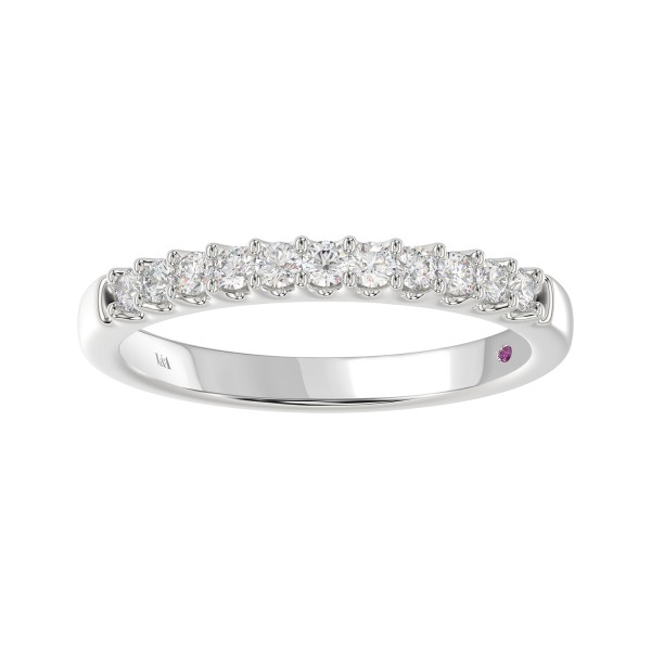 14K WHITE GOLD 1/4CT ROUND DIAMOND LADIES BAND ...