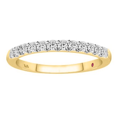 14K YELLOW GOLD 1CT ROUND DIAMOND LADIES BAND