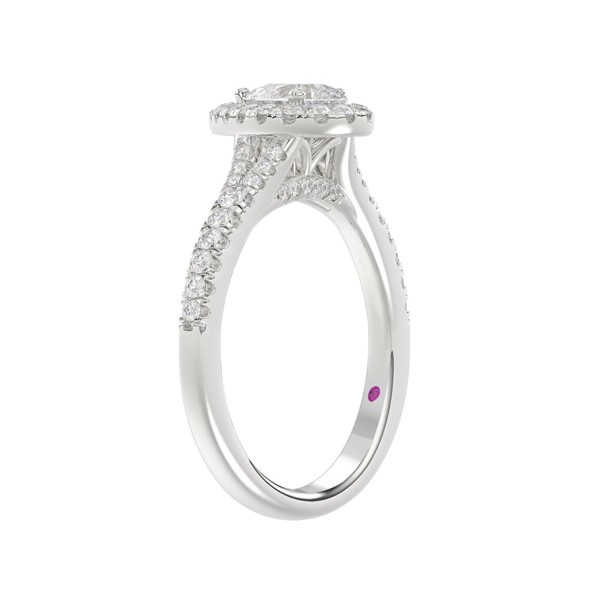 14K WHITE GOLD 1CT ROUND/PEAR DIAMOND LADIES BRIDAL SET(CENTER STONE PEAR DIAMOND 1/2CT) 14K WHITE GOLD 1CT ROUND/PEAR DIAMOND LADIES BRIDAL SET(CENTER STONE PEAR DIAMOND 1/2CT)