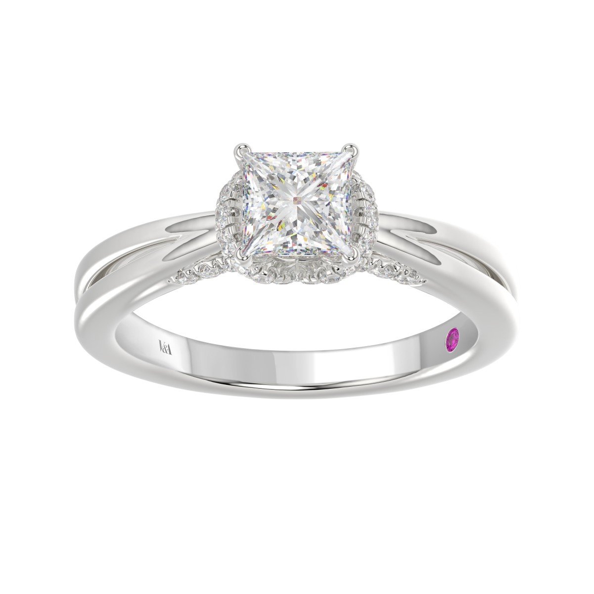 14K WHITE GOLD 1CT ROUND/PRINCESS DIAMOND LADIES FASHION RING( CENTER STONE PRINCESS DIAMOND 3/4 CT) 14K WHITE GOLD 1CT ROUND/PRINCESS DIAMOND LADIES FASHION RING( CENTER STONE PRINCESS DIAMOND 3/4 CT)