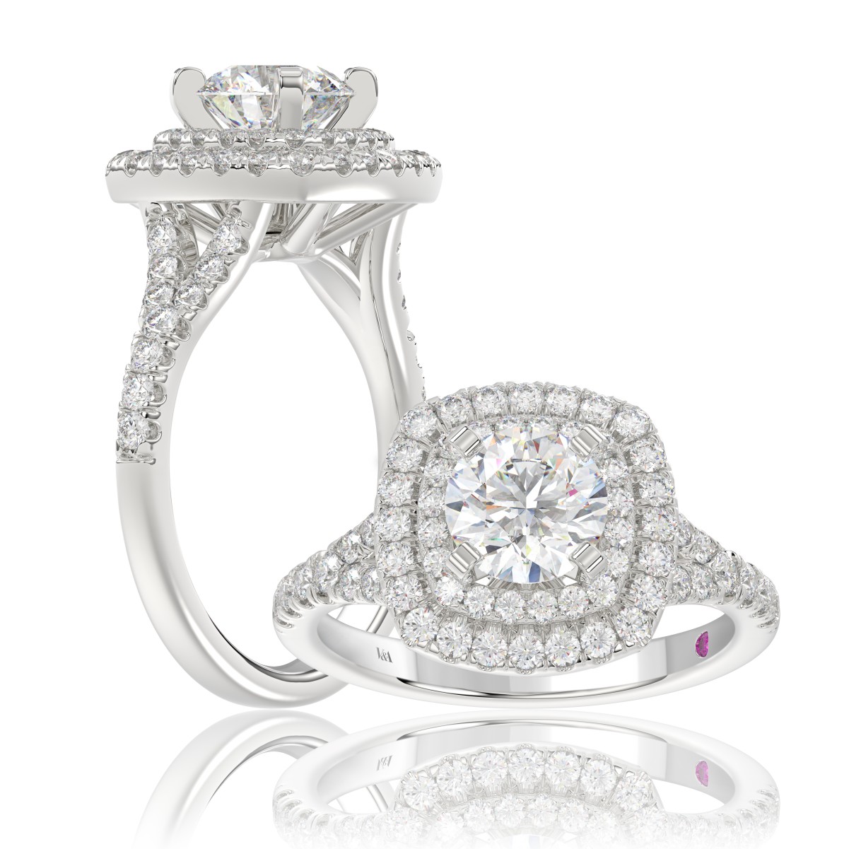 14K WHITE GOLD 1 1/2CT ROUND DIAMOND LADIES RING( CENTER STONE ROUND DIAMOND 1 CT) 14K WHITE GOLD 1 1/2CT ROUND DIAMOND LADIES RING( CENTER STONE ROUND DIAMOND 1 CT)