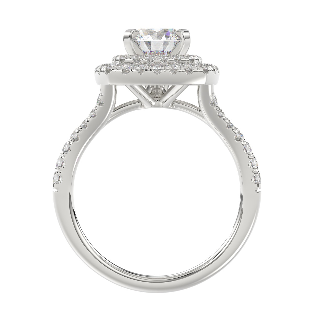 14K WHITE GOLD 1 1/2CT ROUND DIAMOND LADIES RING( CENTER STONE ROUND DIAMOND 1 CT) 14K WHITE GOLD 1 1/2CT ROUND DIAMOND LADIES RING( CENTER STONE ROUND DIAMOND 1 CT)