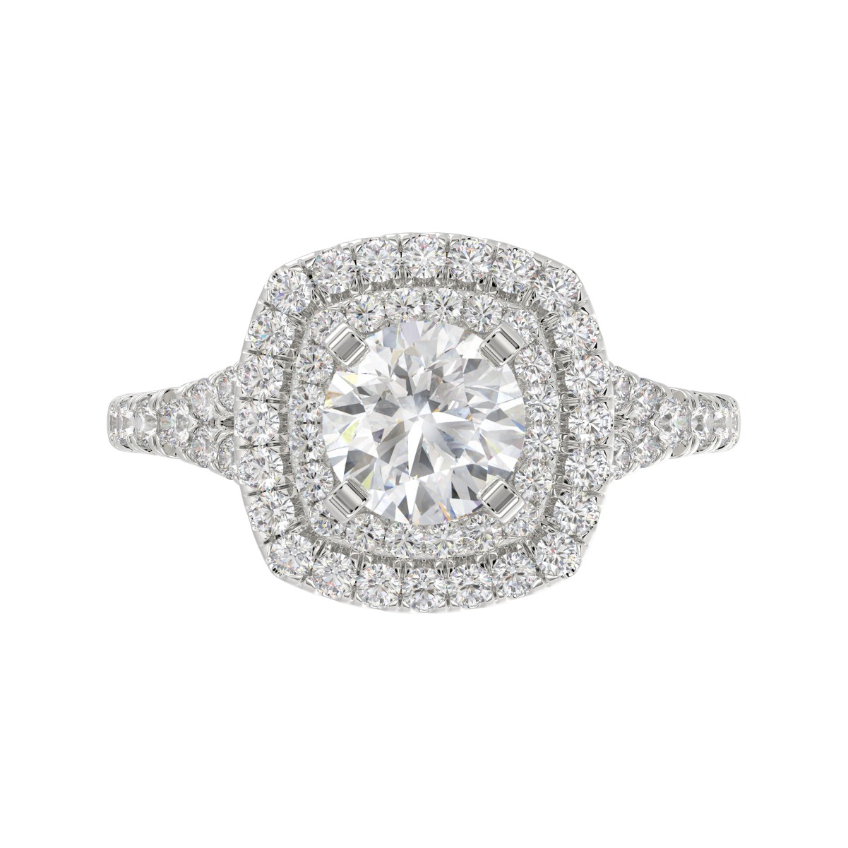 14K WHITE GOLD 1 1/2CT ROUND DIAMOND LADIES RING( CENTER STONE ROUND DIAMOND 1 CT) 14K WHITE GOLD 1 1/2CT ROUND DIAMOND LADIES RING( CENTER STONE ROUND DIAMOND 1 CT)