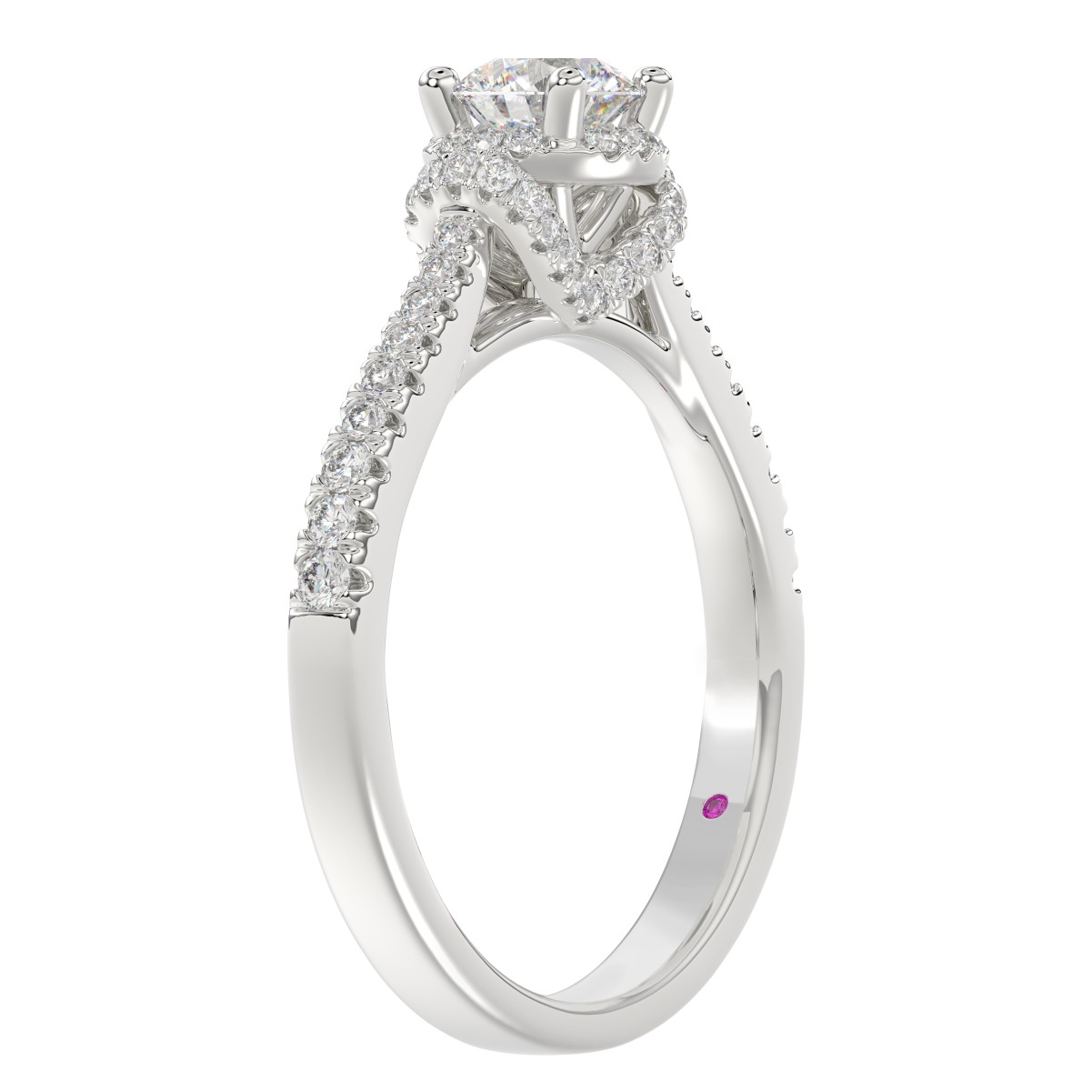 14K WHITE GOLD 3/4CT ROUND DIAMOND LADIES RING( CENTER STONE ROUND DIAMOND 1/2 CT) 14K WHITE GOLD 3/4CT ROUND DIAMOND LADIES RING( CENTER STONE ROUND DIAMOND 1/2 CT)