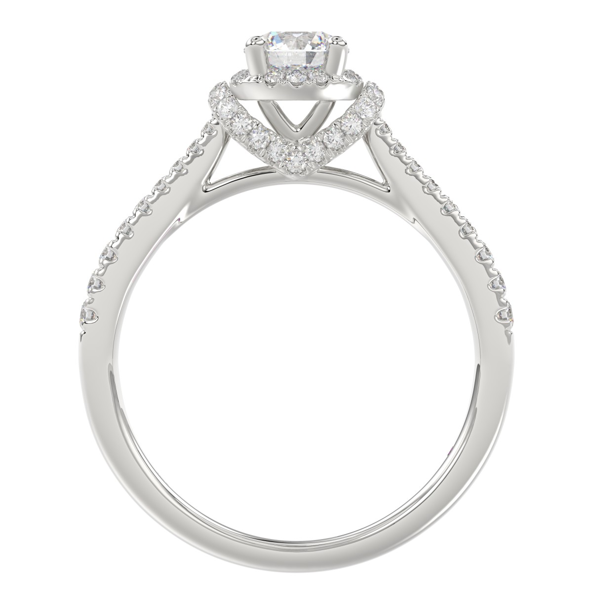 14K WHITE GOLD 3/4CT ROUND DIAMOND LADIES RING( CENTER STONE ROUND DIAMOND 1/2 CT) 14K WHITE GOLD 3/4CT ROUND DIAMOND LADIES RING( CENTER STONE ROUND DIAMOND 1/2 CT)