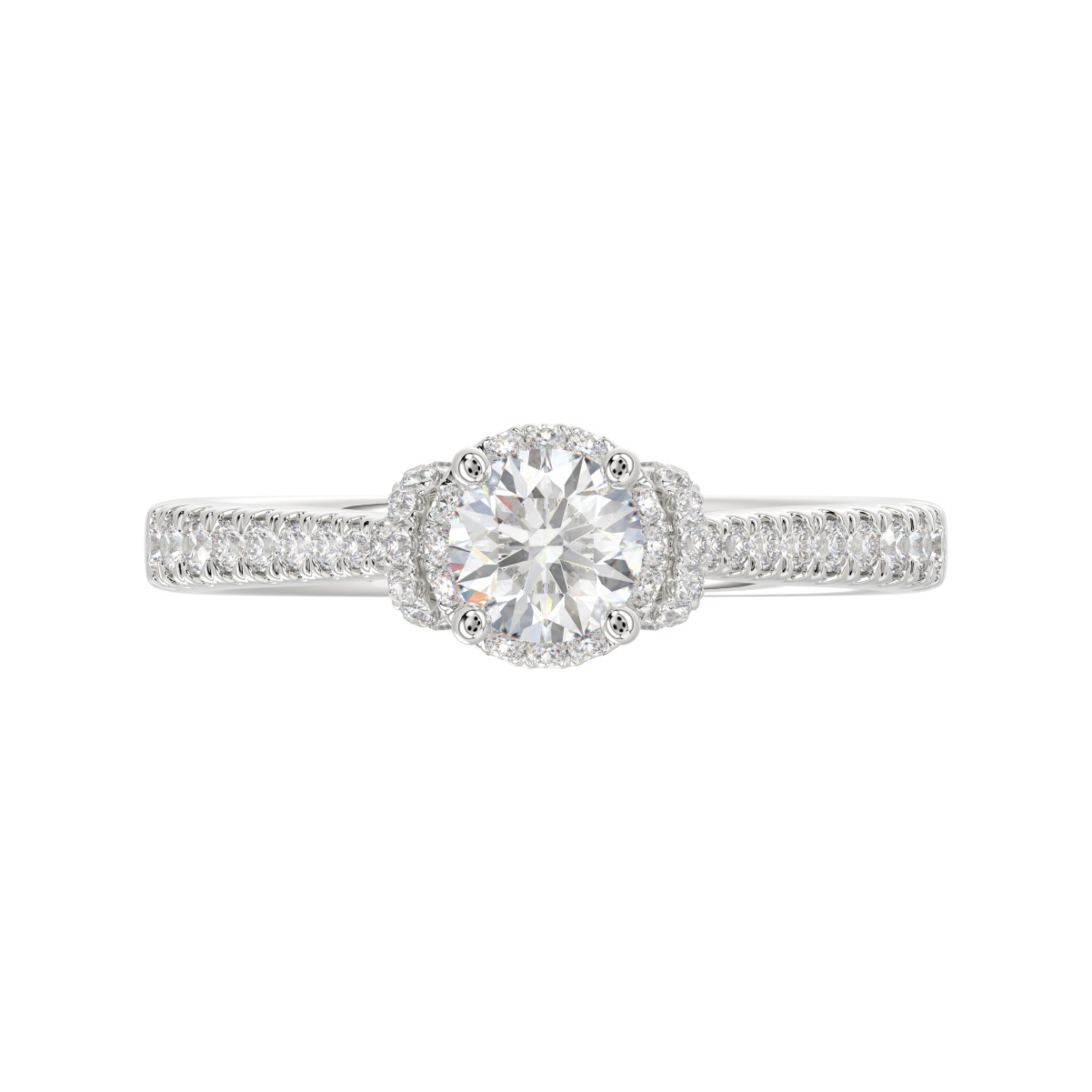 14K WHITE GOLD 3/4CT ROUND DIAMOND LADIES RING( CENTER STONE ROUND DIAMOND 1/2 CT) 14K WHITE GOLD 3/4CT ROUND DIAMOND LADIES RING( CENTER STONE ROUND DIAMOND 1/2 CT)