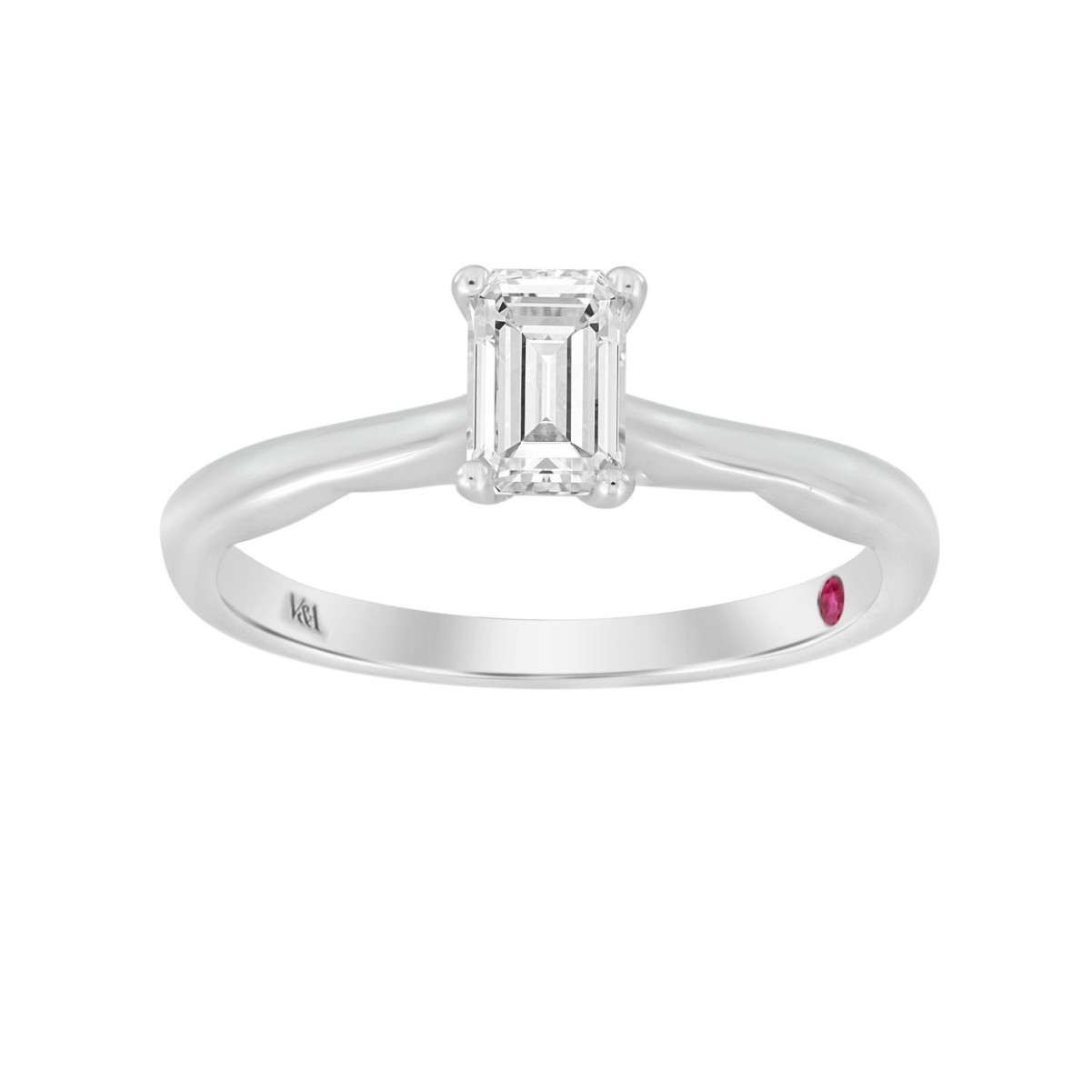 14K WHITE GOLD 7/8CT ROUND/EMERALD DIAMOND LADIES RING 14K WHITE GOLD 7/8CT ROUND/EMERALD DIAMOND LADIES RING
