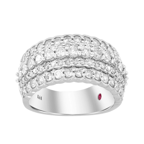 14K WHITE GOLD 1 7/8CT ROUND DIAMOND LADIES RING ...
