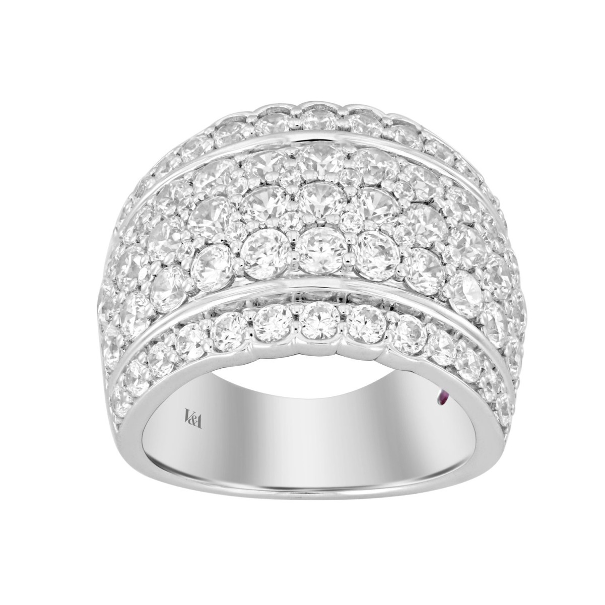 14K WHITE GOLD 4CT ROUND DIAMOND LADIES RING 14K WHITE GOLD 4CT ROUND DIAMOND LADIES RING