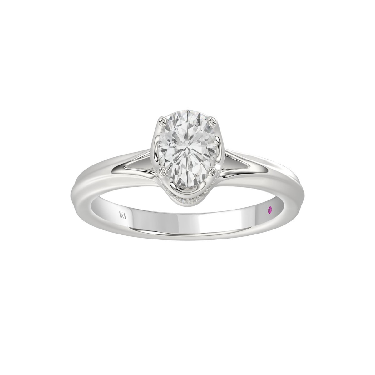 14K WHITE GOLD 7/8CT ROUND/OVAL DIAMOND LADIES RING 14K WHITE GOLD 7/8CT ROUND/OVAL DIAMOND LADIES RING