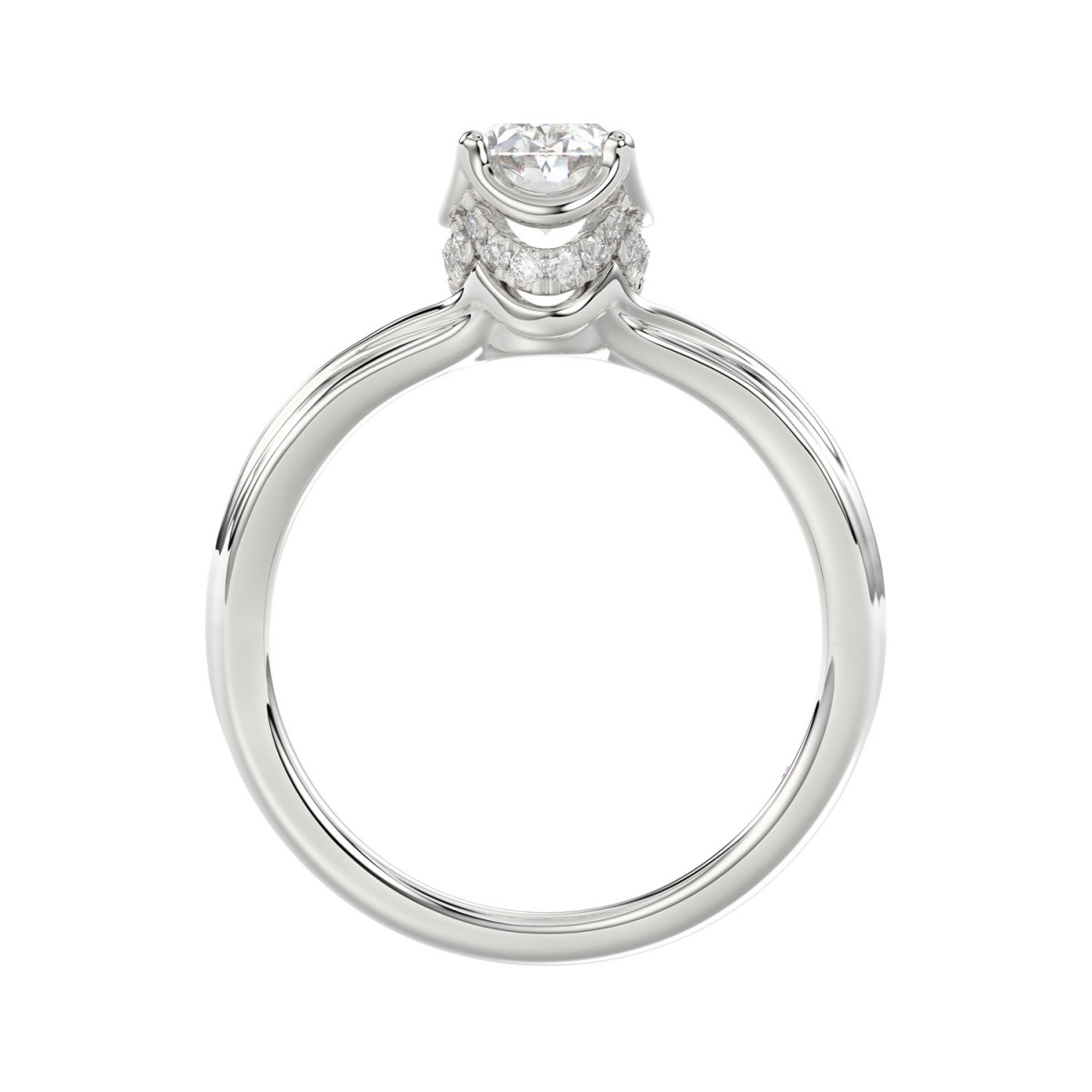 14K WHITE GOLD 7/8CT ROUND/OVAL DIAMOND LADIES RING 14K WHITE GOLD 7/8CT ROUND/OVAL DIAMOND LADIES RING