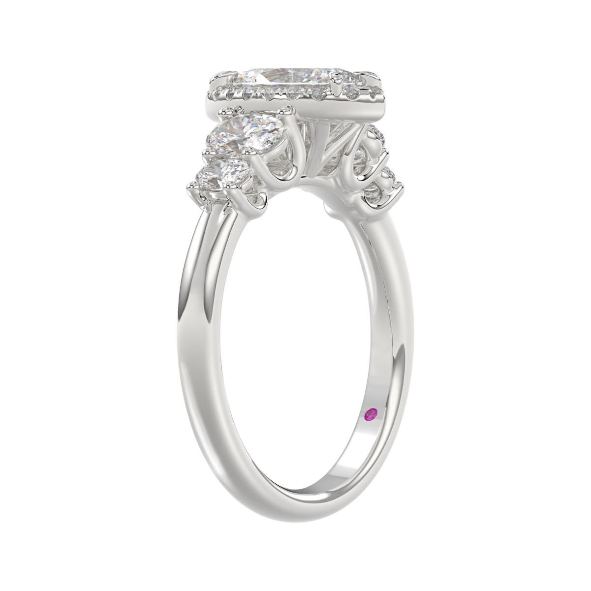 14K WHITE GOLD 1 1/2CT ROUND/OVAL/MARQUISE DIAMOND LADIES RING( CENTER STONE MARQUISE DIAMOND 3/4CT / SIDE STONE OVAL DIAMOND 1/2 CT) 14K WHITE GOLD 1 1/2CT ROUND/OVAL/MARQUISE DIAMOND LADIES RING( CENTER STONE MARQUISE DIAMOND 3/4CT / SIDE STONE OVAL DIAMOND 1/2 CT)