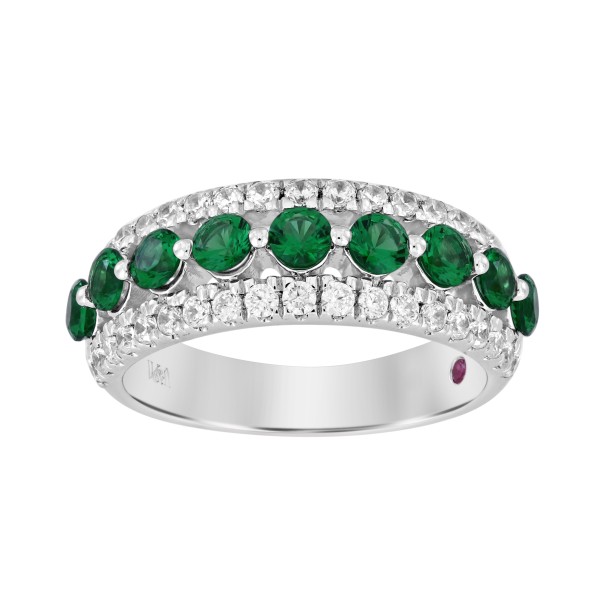 14K WHITE GOLD 1 1/2CT ROUND DIAMOND LADIES FASHIO...