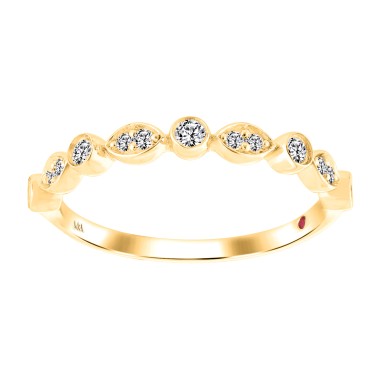 14K YELLOW GOLD 1/4CT ROUND DIAMOND LADIES RING 