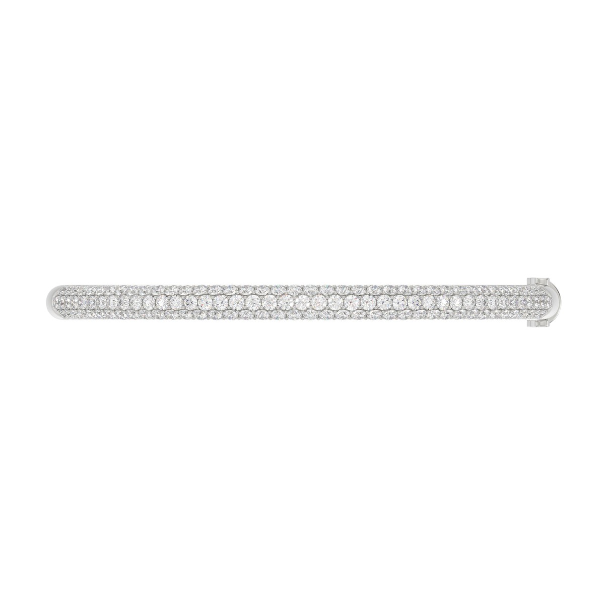 14K WHITE GOLD 3CT ROUND DIAMOND LADIES BANGLE 14K WHITE GOLD 3CT ROUND DIAMOND LADIES BANGLE
