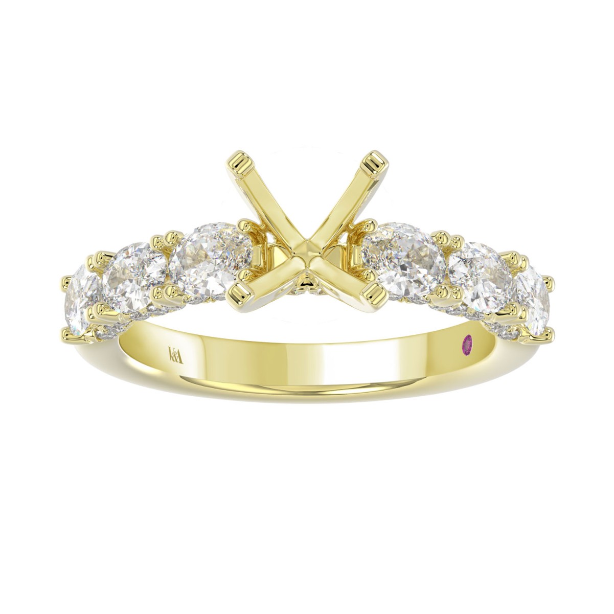 18K YELLOW GOLD 3 1/2CT ROUND/OVAL DIAMOND LADIES RING(CENTER STONE ROUND DIAMOND 2CT/OVAL DIAMOND 1/2CT) 18K YELLOW GOLD 3 1/2CT ROUND/OVAL DIAMOND LADIES RING(CENTER STONE ROUND DIAMOND 2CT/OVAL DIAMOND 1/2CT)