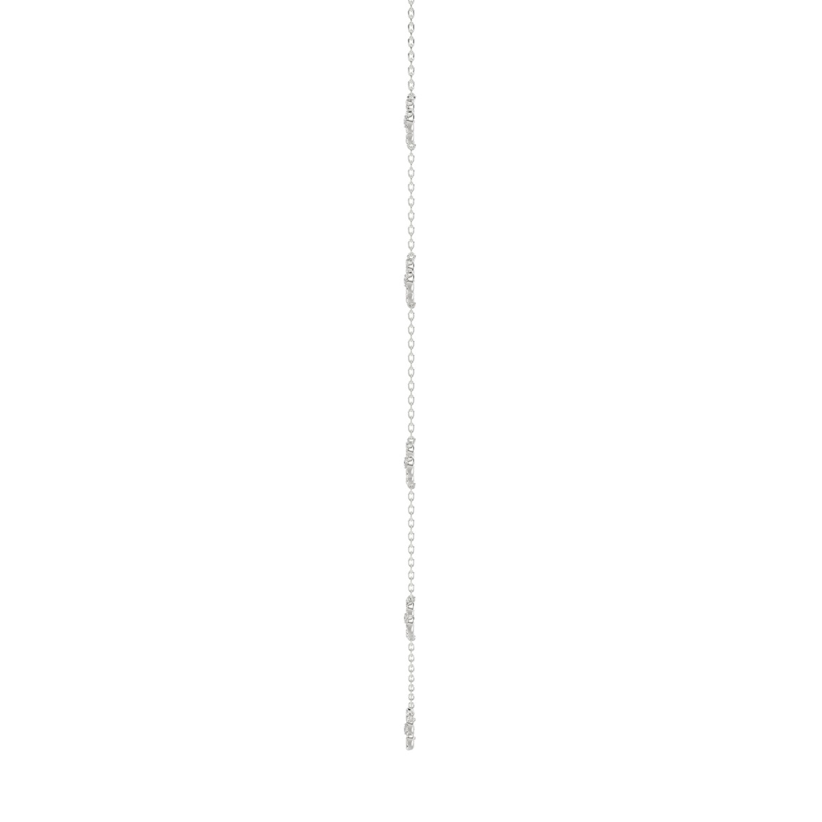 18K WHITE GOLD 2 1/2CT ROUND DIAMOND LADIES NECKLACE