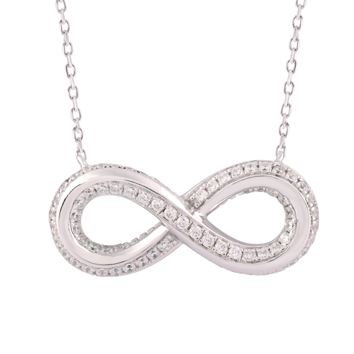 14K WHITE GOLD 1/2CT ROUND DIAMOND LADIES PENDANT WITH CHAIN 