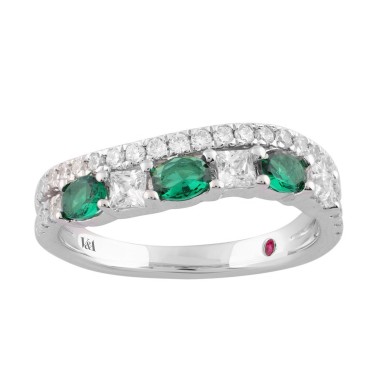 14K WHITE GOLD 1CT ROUND/PRINCESS/OVAL DIAMOND LADIES RING