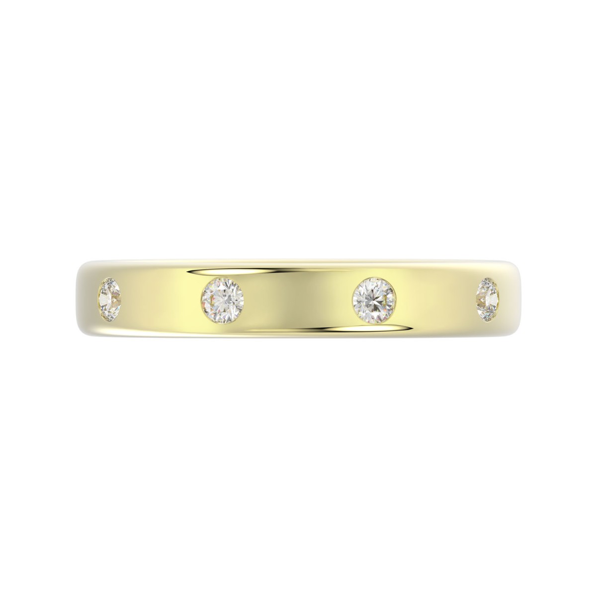 14K YELLOW GOLD 1/6CT ROUND DIAMOND LADIES BAND 14K YELLOW GOLD 1/6CT ROUND DIAMOND LADIES BAND