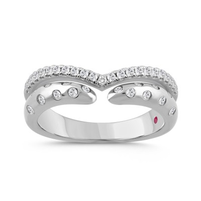 14K WHITE GOLD 1/3CT ROUND DIAMOND LADIES RING 