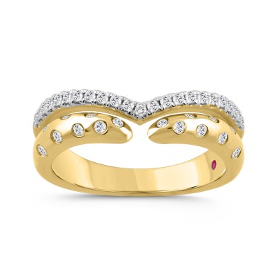 14K YELLOW GOLD 1/3CT ROUND DIAMOND LADIES RING 