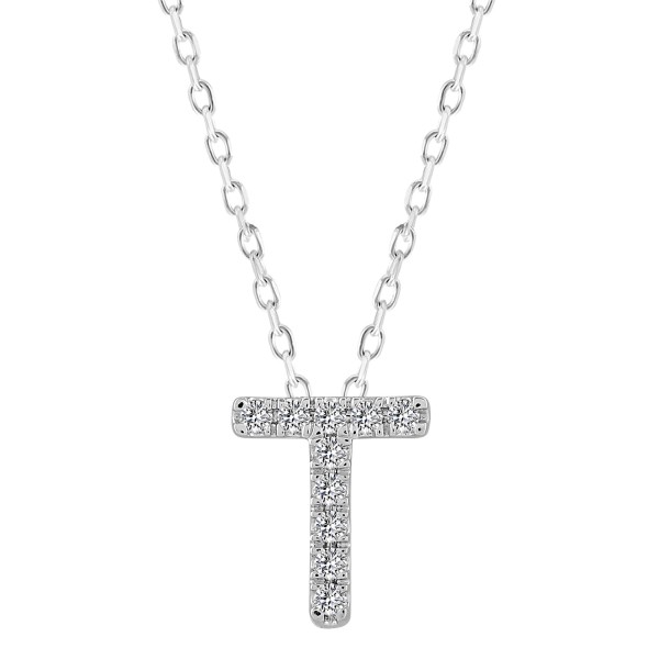14K WHITE GOLD 1/10CT ROUND DIAMOND LADIES PENDANT...