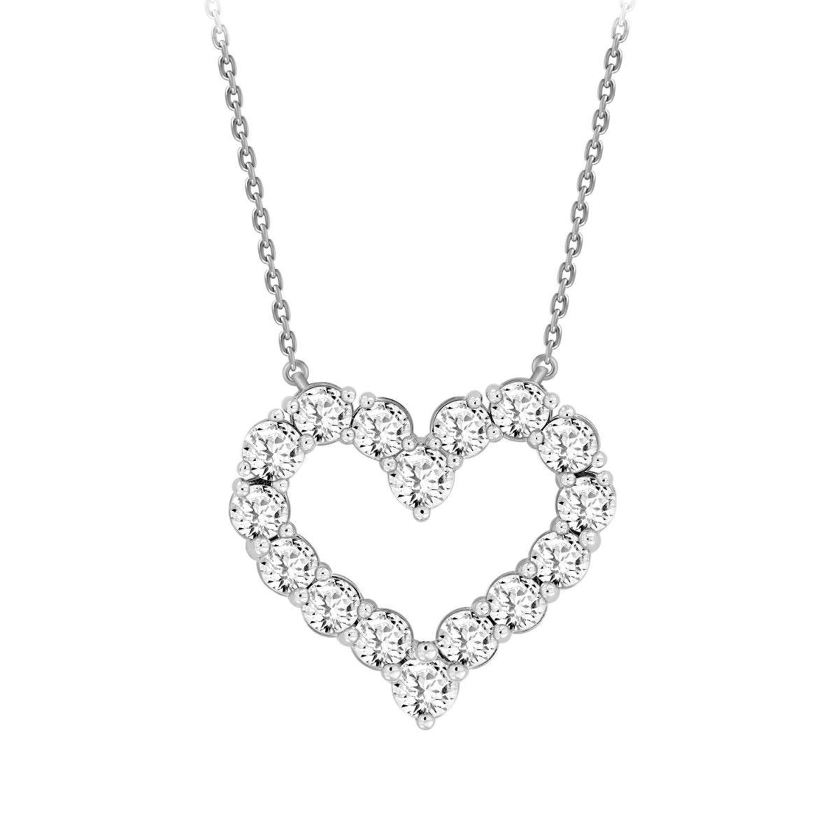 14K WHITE GOLD 1/4CT ROUND DIAMOND LADIES PENDANT WITH CHAIN 14K WHITE GOLD 1/4CT ROUND DIAMOND LADIES PENDANT WITH CHAIN
