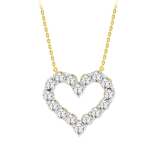 18K YELLOW GOLD 1/4CT ROUND DIAMOND LADIES PENDANT...