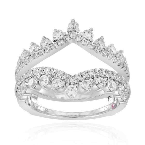 14K WHITE GOLD 1CT ROUND DIAMOND LADIES WRAP RING ...