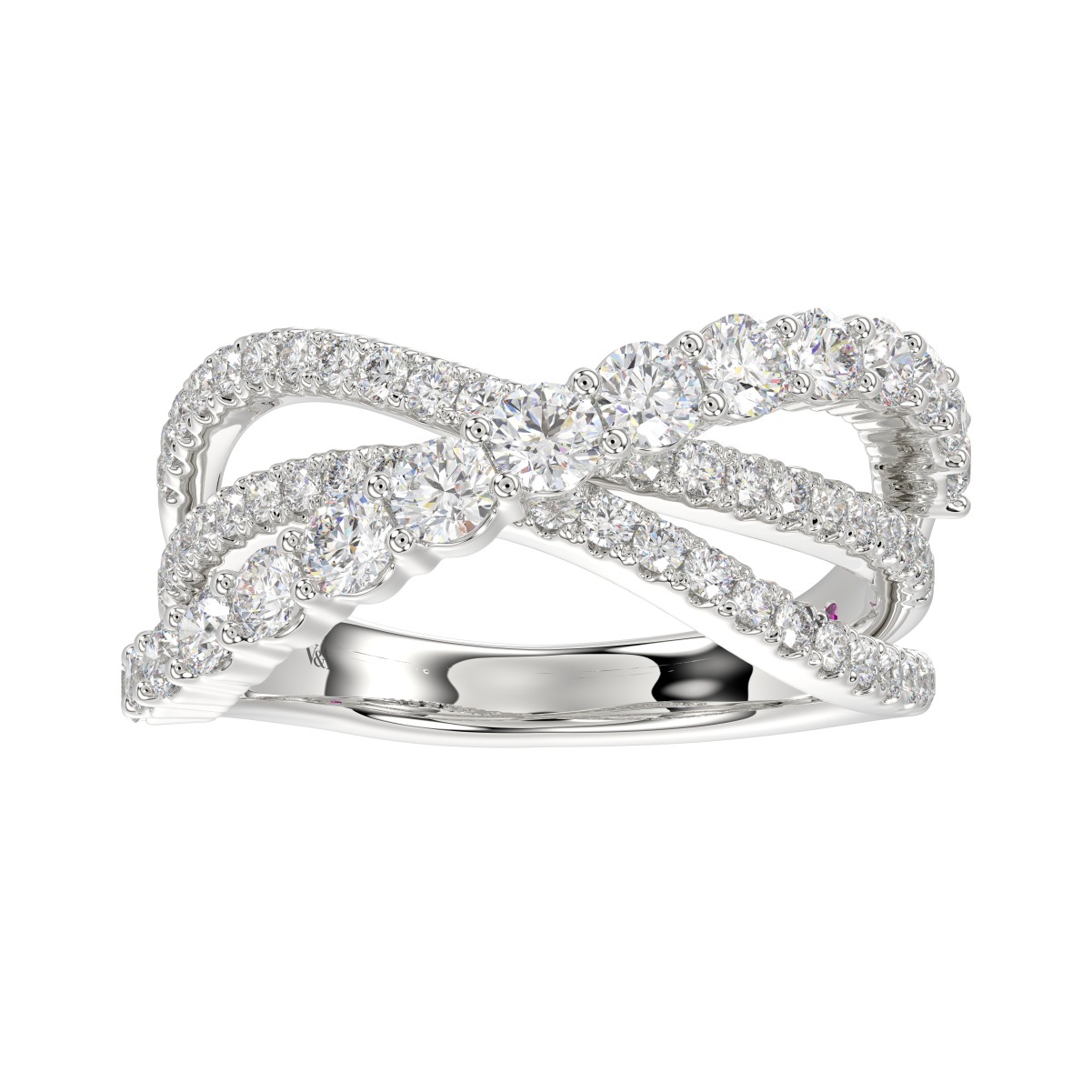 18K WHITE GOLD 1 1/3CT ROUND DIAMOND LADIES BAND 