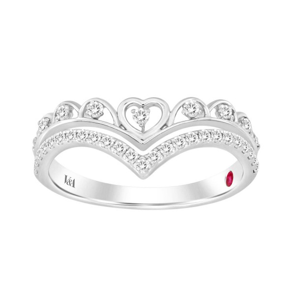 14K WHITE GOLD 1/4CT ROUND DIAMOND LADIES RING ...