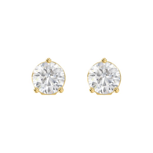 18K YELLOW GOLD 1/4CT ROUND DIAMOND LADIES SOLITAI...