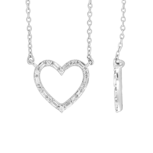 10K WHITE GOLD 1/5CT ROUND/BAGUETTE DIAMOND LADIES...