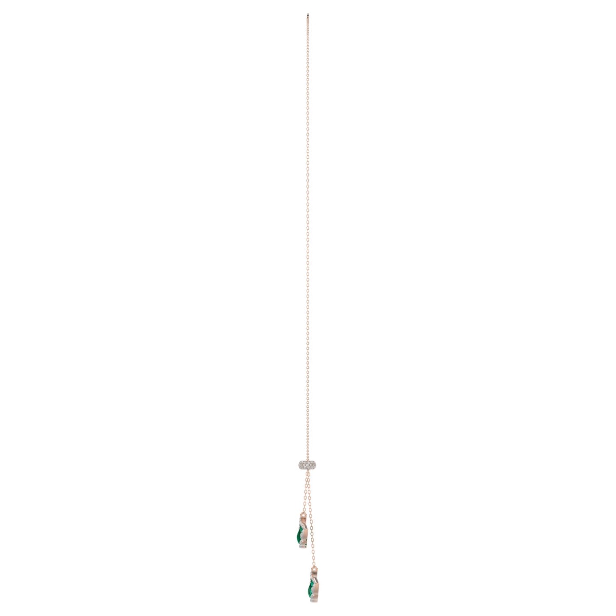 18K ROSE GOLD 1/2CT ROUND DIAMOND LADIES NECKLACE VERACITAE GREEN