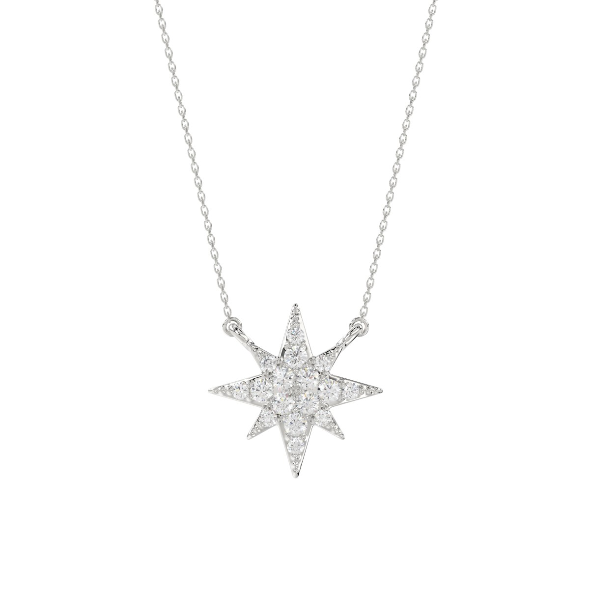 10K WHITE GOLD 1/10CT ROUND/PINK SAPPHIRE DIAMOND LADIES NECKLACE 