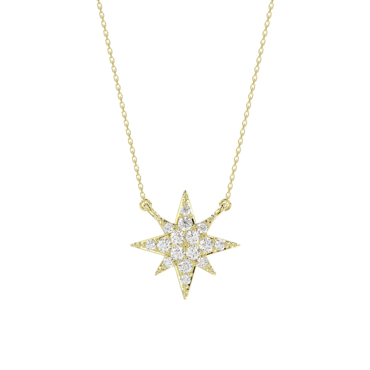 10K YELLOW GOLD 1/10CT ROUND/PINK SAPPHIRE DIAMOND LADIES NECKLACE 