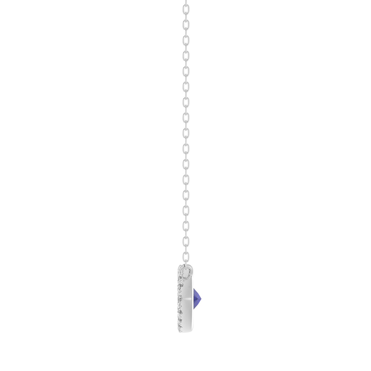 14K WHITE GOLD 7/8CT ROUND/MARQUISE/PINK SAPPHIRE DIAMOND LADIES NECKLACE (MARQUISE DIAMOND 3/4CT)